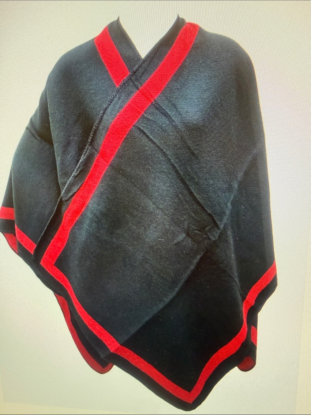 Black & Red Women's Wrap Sweater